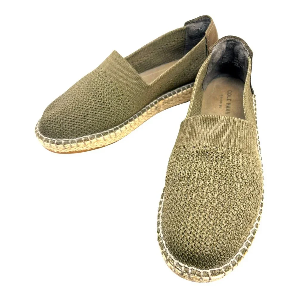 Cole Haan Cloudfeel Olive Stitchlite Espadrille Flats‎